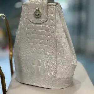 Brahmin | Bags | Brahmin White Backpack With Crocembossed  display picture 2